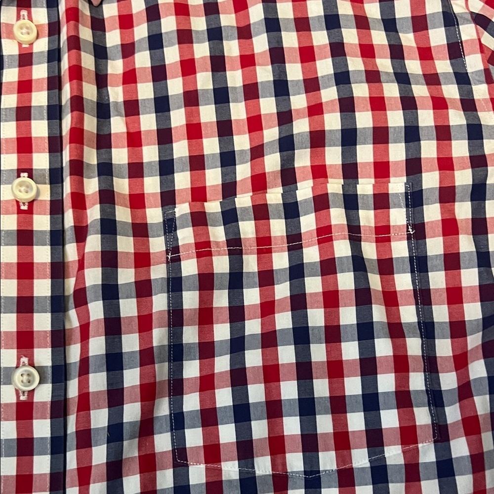 Maker & Company long sleeves Classic Red and Blue Plaid Men's Shirt large - Picture 3 of 4